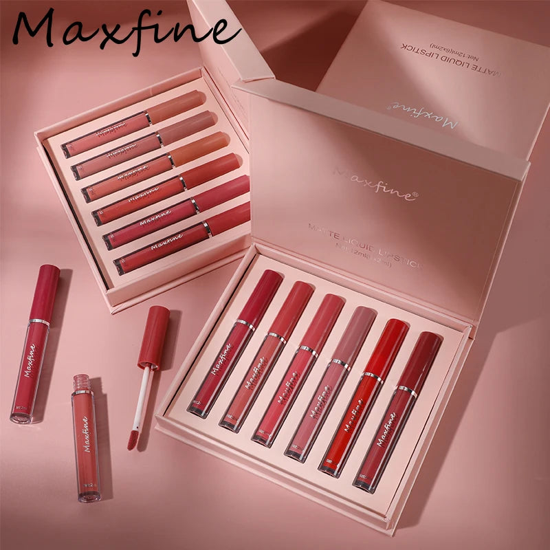 6-color Lip Gloss Liquid Lip Gloss Cosmetic Liquid Lipstick Stain-proof Waterproof Lip Gloss