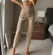 TRAF Fashion Office Wear High waist Pants for Women Formal Pants Office outfits Pencil Trousers Black Pink White Ladies Pants