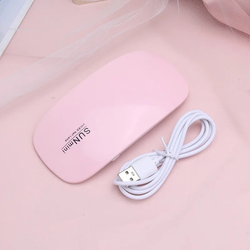 Mini Nail Polish Glue Drying Baking Lamp USB Interface Folding Mouse  Lamp Small Nail Lamp