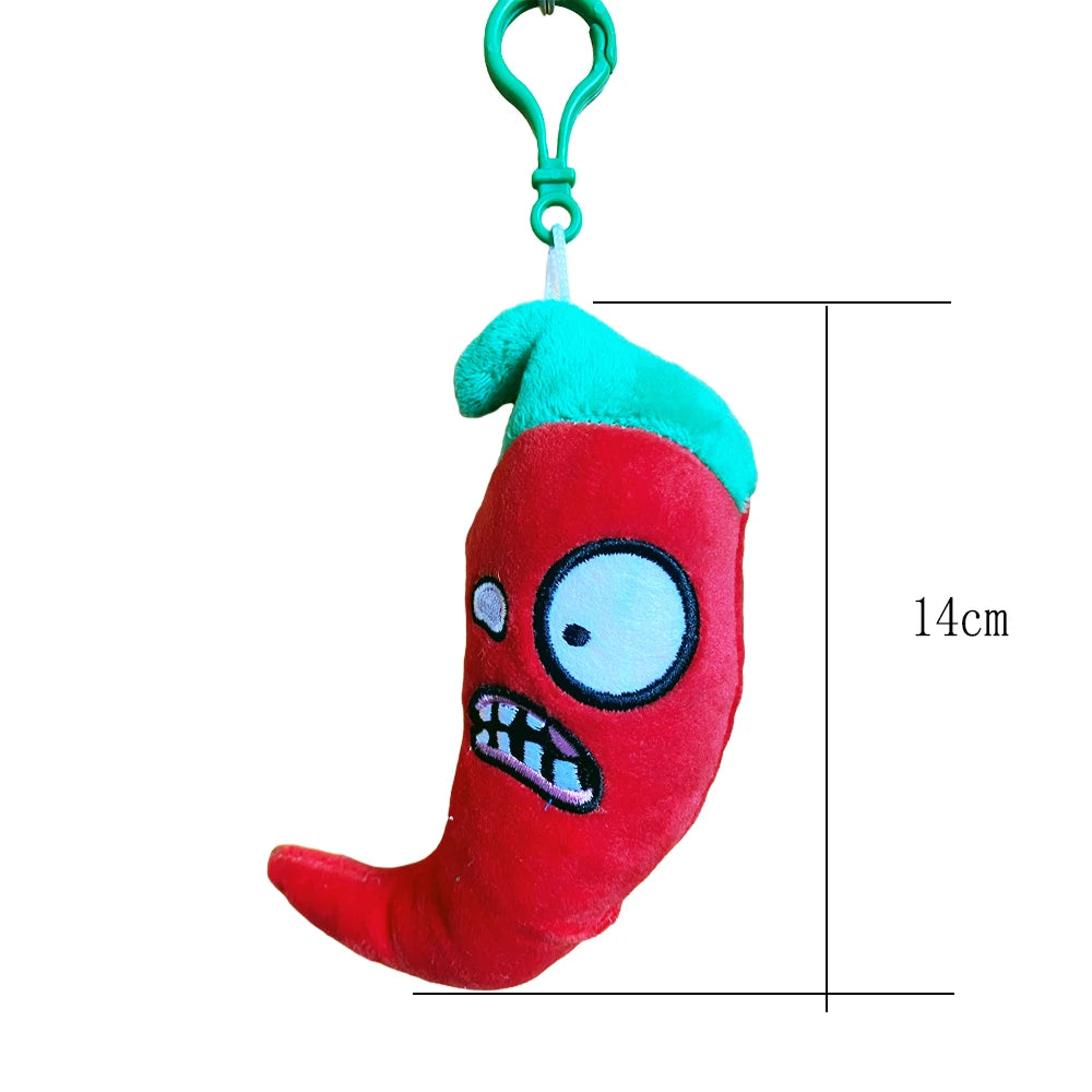 Plants vs Zombies Plush Pendant Toys Peashooter Cherry Bomb PVZ Sunflower Squash Split Pea Soft Stuffed Doll Bag Charm Kids Gift