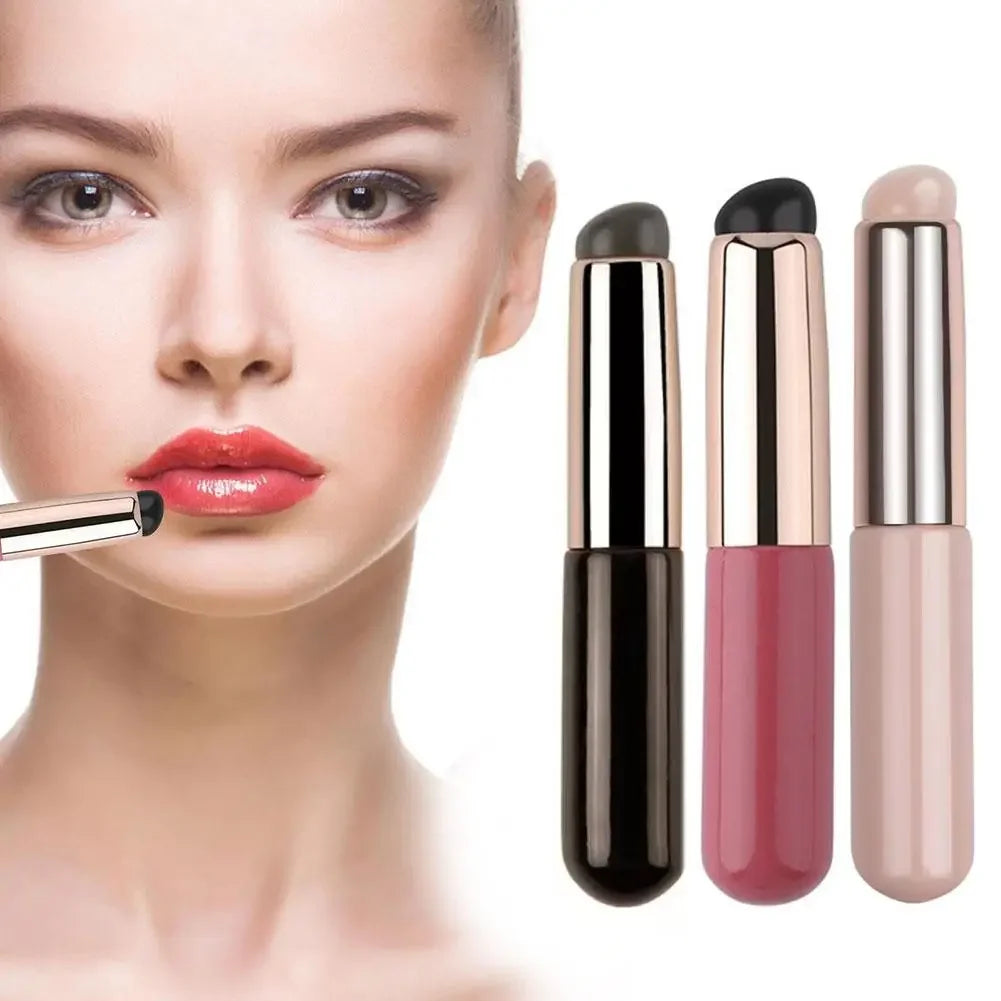 Wholesale Silicone Lip Brush With Cover Cap Concealer Brush Like Fingertips Q Soft Lipstick Makeup Brushes Round Head No Broken