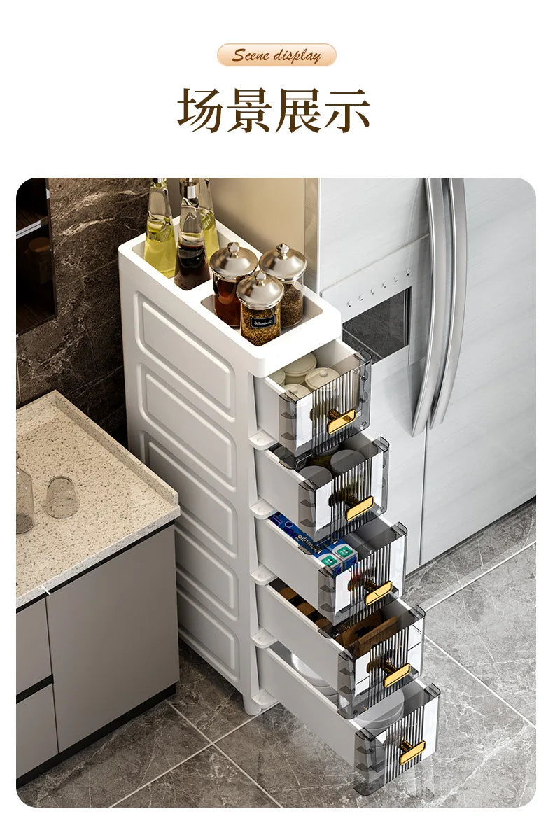 Bathroom Crack Cabinet Storage Shelf Narrow Slit Storage Cabinet Toilet Storage Cabinet Floor Organizer Home Organizer Drawer