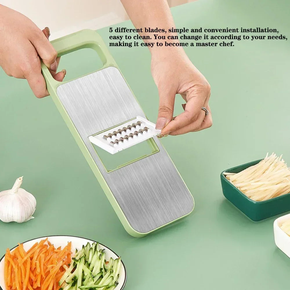 Kitchen Manual Vegetable Slicer Stainless Steel Vegetable Slicer Shredder Cutter Potato Shredders Garlic Carrot Grater Chopper