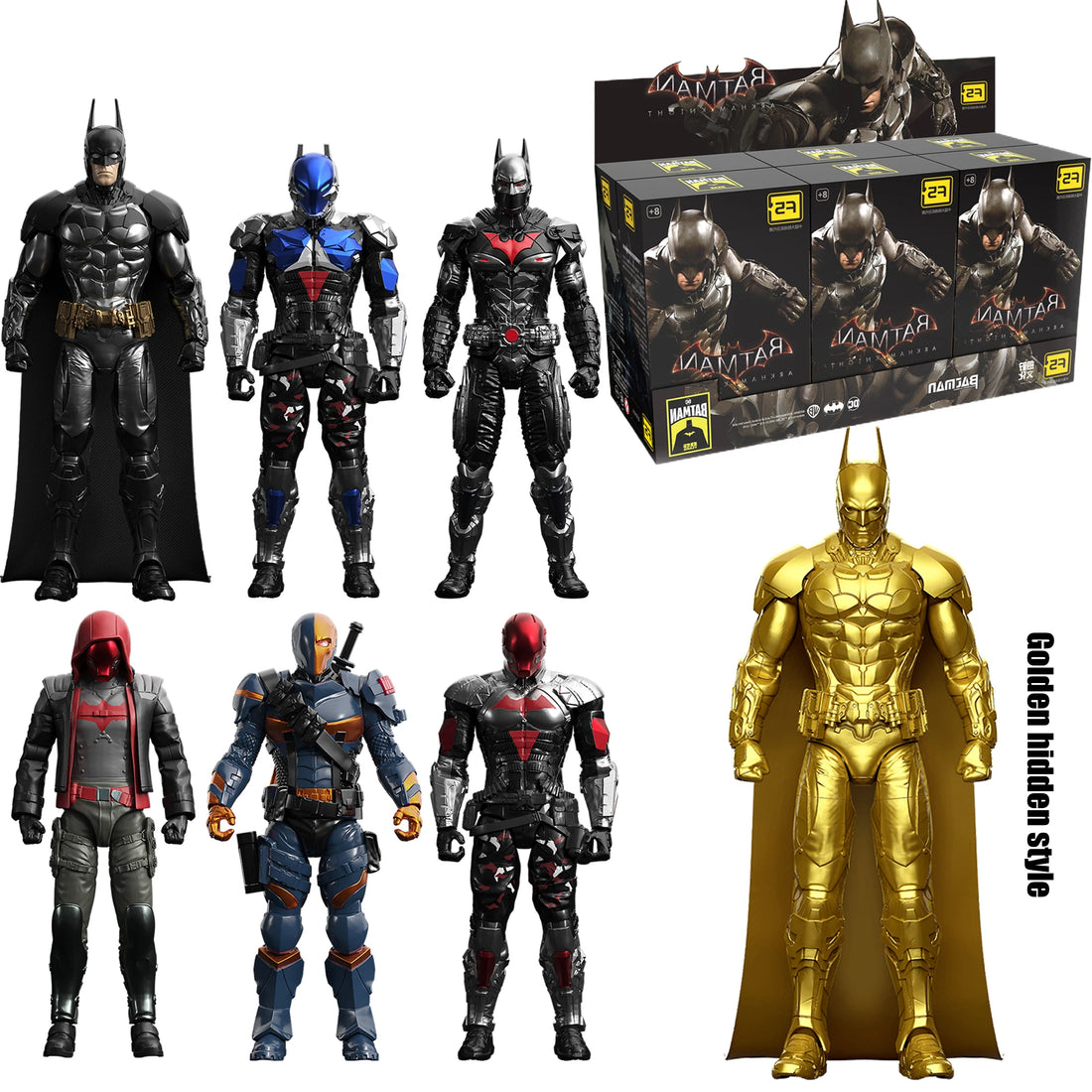 New F5 Batman Arkham Knight assembled Model Blind Box 7style 10cm Action figures Collection Hobby Model Ornaments Boys Toys Gift