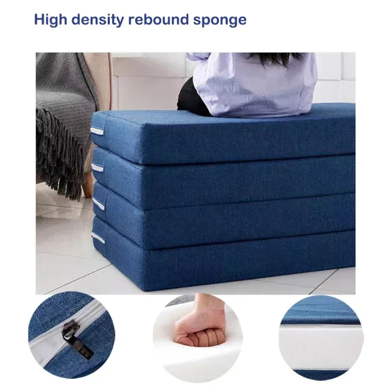 Foldable Sponge Mattresses Office Lunch Break Single Bed Furniture Simple Mat Tatami Yoga Pad Memory Foam Folding Mattress