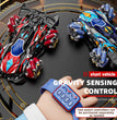 WLtoys F1 Drift RC Car With Led Lights Music 2.4G Glove Gesture Radio Remote Control Spray Stunt Car 4WD Electric Children Toys