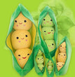 25CM Cute Children's Baby Plush Peas Filled Plant Doll Toy Children Kawaii Quality Pea-shaped Pillow Toy Boy Girl Gift