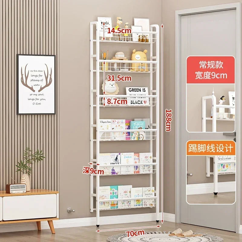 Over The Door Storage Rack Multi Layer Bathroom Load bearing Wall Hanging Shelf Kitchen Condiment Cabinet Door Rear