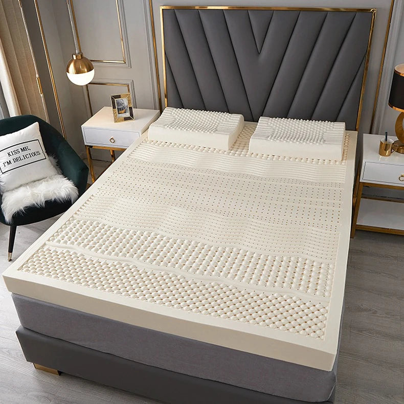 Thailand Natural 100% Latex Mattress Wholesale Student home hotel luxury top Tatami Mat Royal Gift Latex Mats With Cover