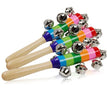 Colorful Rainbow Hand Held Bell Stick Wooden Percussion Musical Toy for Adult KTV Party Game Gift