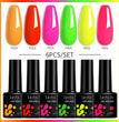 LILYCUTE 6Pcs/Set Gel Nail Polish Popular Colors In Autumn Semi Permanent Soak Off UV LED Nail Art Gels Nail Gel Polish