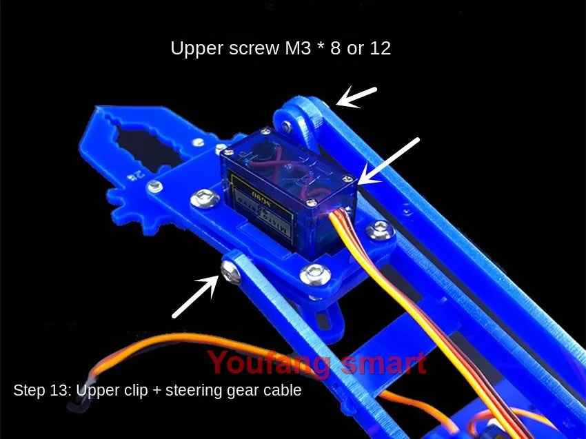 Robotic Arm Plank 4 DOF Robot Manipulator Claw SG90 MG90S Robot FOR UNO Board Programmable Toys Diy Kits Splicing Rudder Gifts