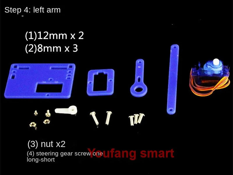 Robotic Arm Plank 4 DOF Robot Manipulator Claw SG90 MG90S Robot FOR UNO Board Programmable Toys Diy Kits Splicing Rudder Gifts