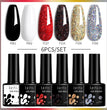 LILYCUTE 6Pcs/Set Gel Nail Polish Popular Colors In Autumn Semi Permanent Soak Off UV LED Nail Art Gels Nail Gel Polish