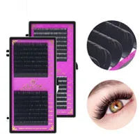 GLAMLASH L/LU/M W Shape Eyelash Extension 3D Premade Volume Fan Lashes W Style YY Lashes Faux Mink Volume Lashes Natural Eyelash