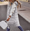 Long with Hood Outdoor Vest Down Women's Jacket Quilted Coat Sleeveless Jacket Winter Light Weight Sweaters