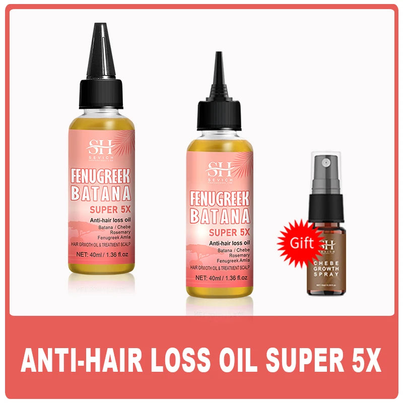 2024 Super Fast 5x Hair Growth Oil Fenugreek Anti-Hair Loss Oil Rosemary Hair Regrowth Chebe Batana Butter Hair Mask Amla Oils