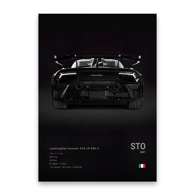 Famous Cars M5 918 GT3 Canvas Wall Art Print Poster G63 STO SLS Decorative Mural Modern Home Decor Birthday Gift Unframed