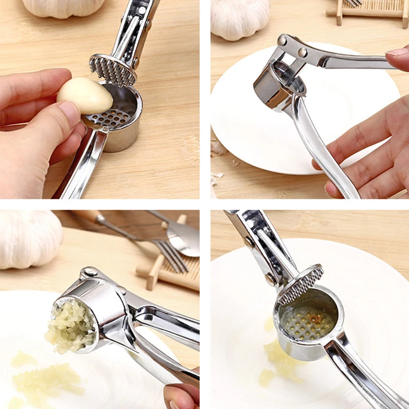 Stainless Steel Multifunction Garlic Press Crusher Kitchen Cooking Ginger Squeezer Masher Handheld Ginger Mincer Tools Garlic