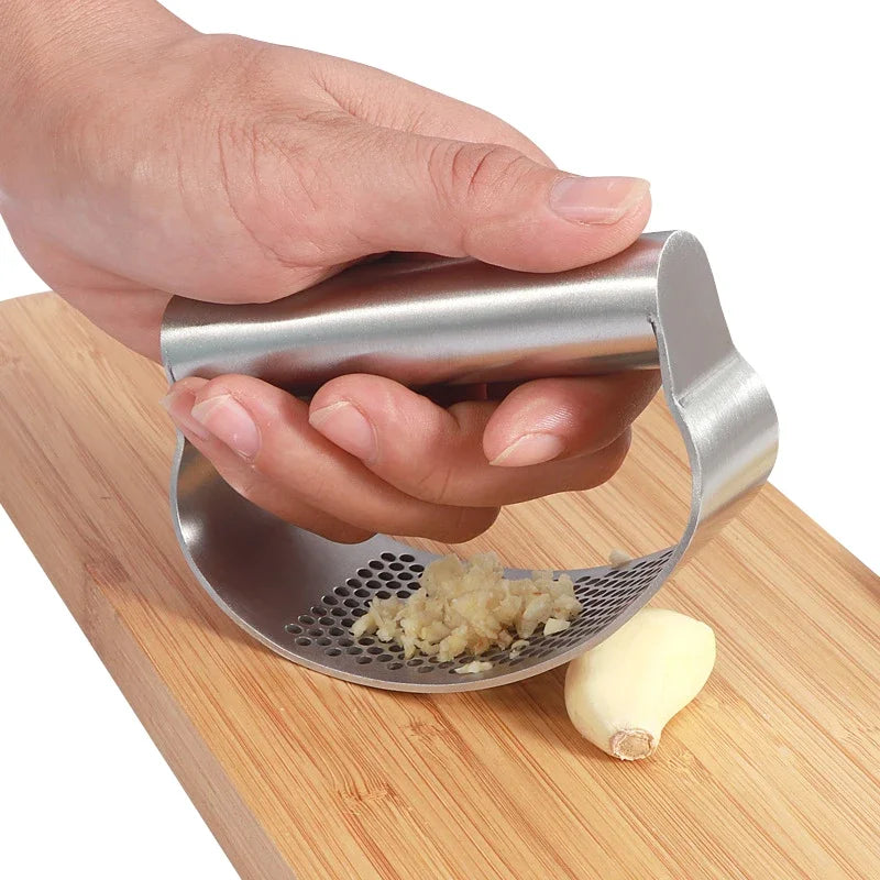 2024 New Manual Stainless Steel Garlic Mincer Garlic Crusher Press For Fruit Vegetable Kitchen Gadget Manual Food Processors