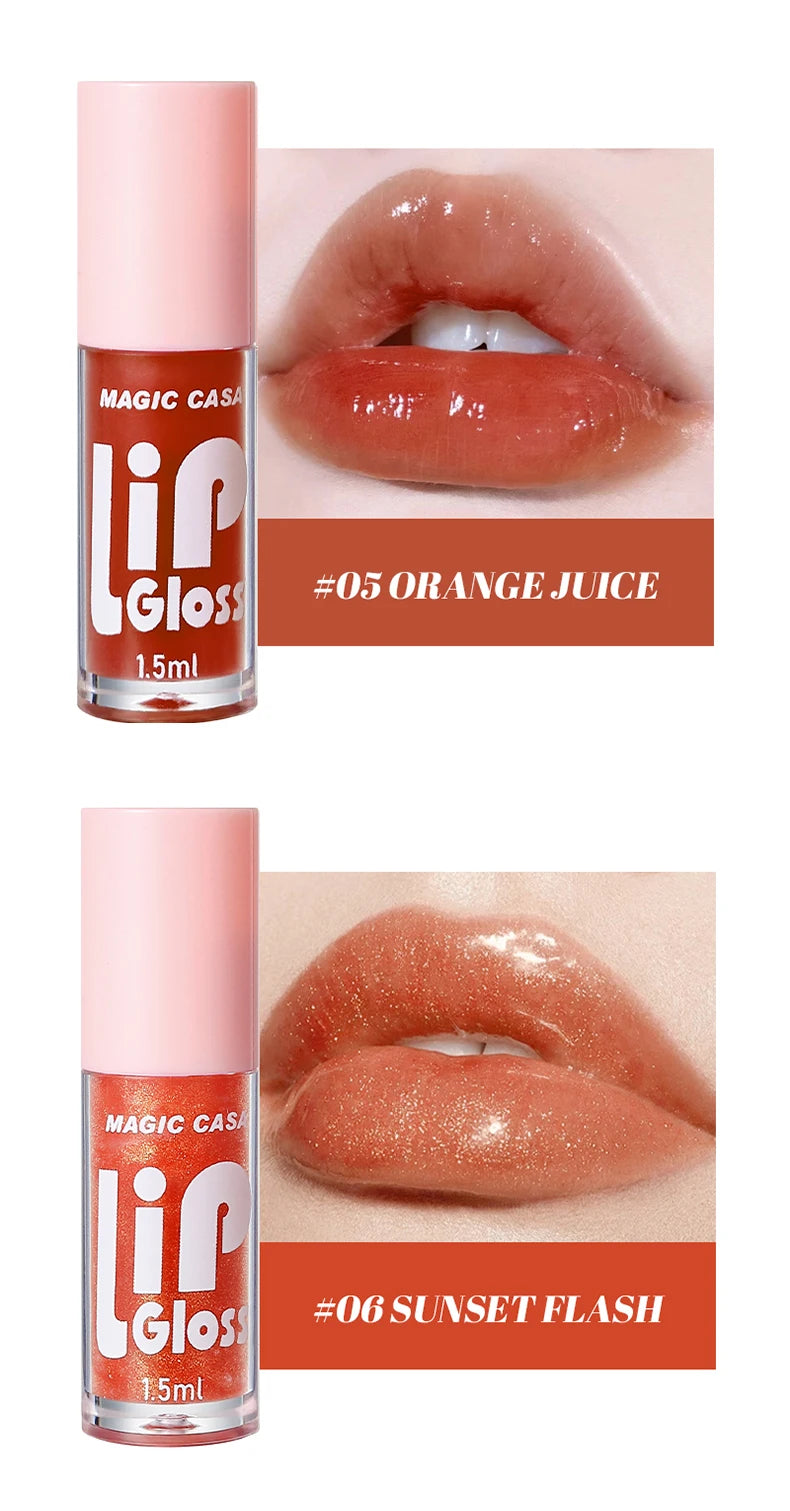 MAGIC CASA 6pcs/set Hydrating Jelly Lip Oil long-lasting Moisturizing  smooth shimmering Lip Hydrating Liquid