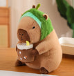 Lotus leaf Capybara Plush Toy  Oyster Bee Bckpack Capibara Cosplay Unicorn Dinosaur Boba Bread Ring Decor Stuffed Animals