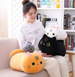 20cm Cute Soft Cat Plush Pillow Sofa Cushion Kawaii Plush Toy Stuffed Cartoon Animal Doll Lovely Gift