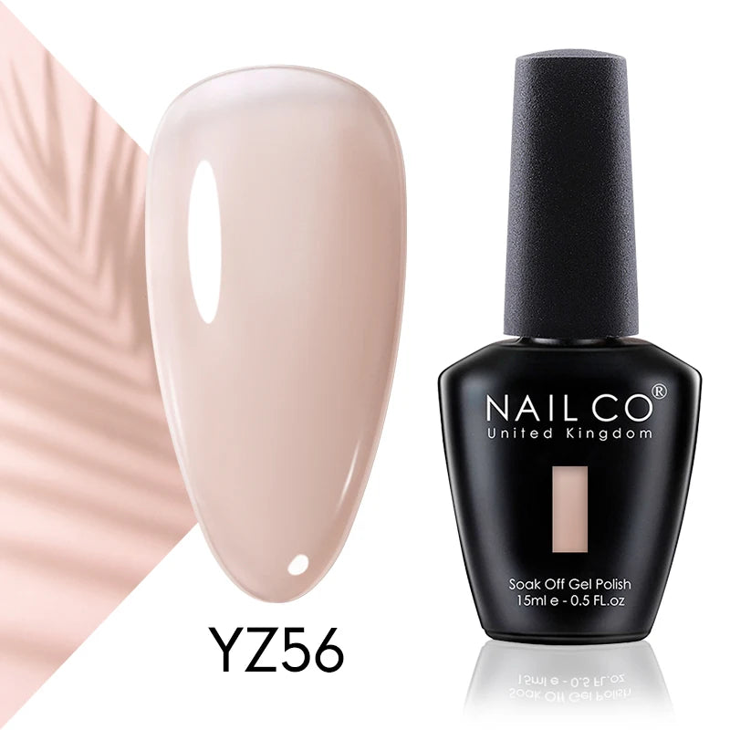 NAILCO 15ml Translucent Color Gel Nail Polish Vernis Semi Permanent UV LED Gel Polish For Nail Art Gel Manicure TOP BASE Varnish