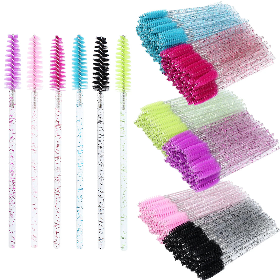 50pcs Disposable Eyebrow brush for Eyelash Extension Mascara Wand Applicator Spoolers Eye Lashes Cosmetic Brushes makeup tools