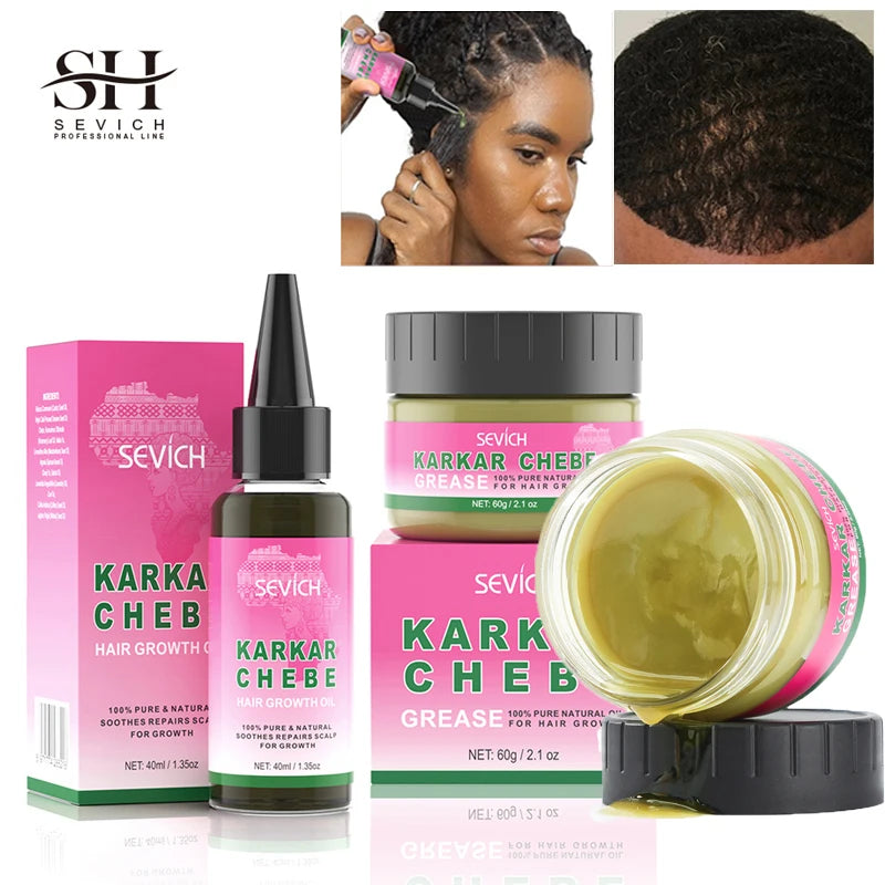 Chebe Fast Hair Growth Sevich Traction Alopecia Hair Karkar Oil Anti Hair Break Hair Strengthen Hair Loss Care Repair Damage