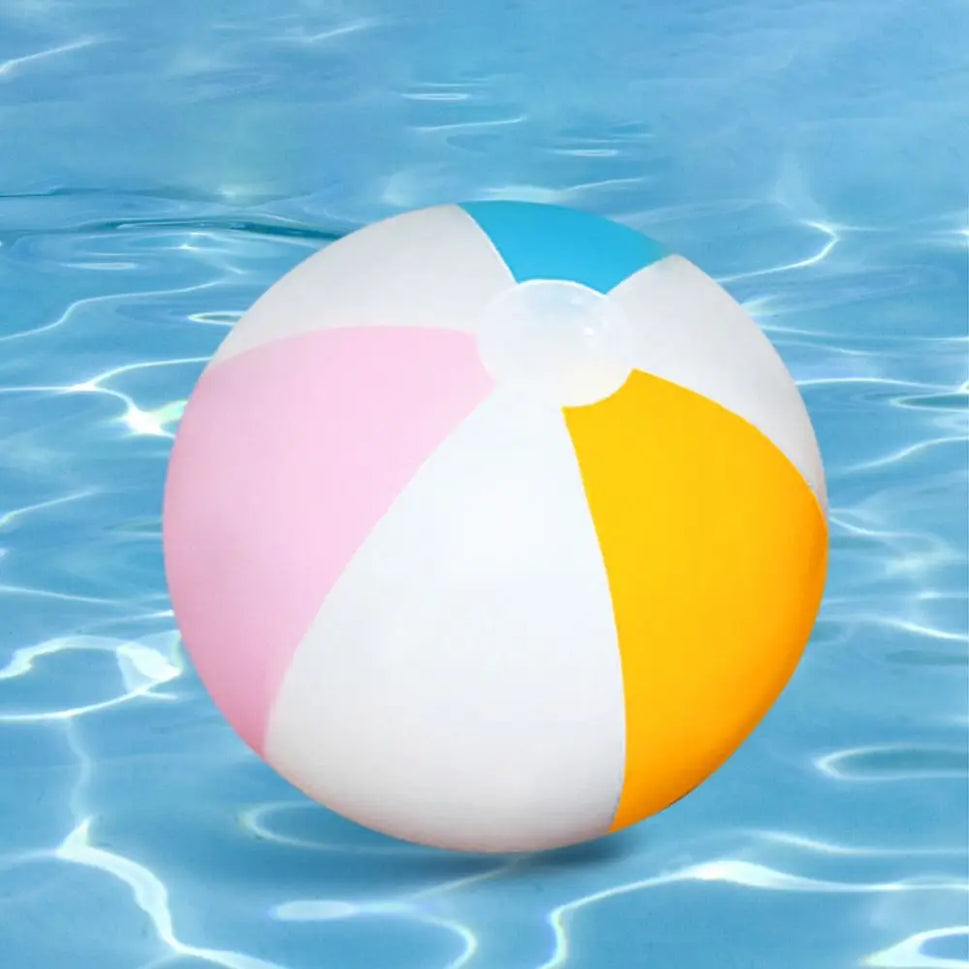 PVC Inflatable Beach Ball Swimming Pool Toy 40cm Big Rainbow Beach Ball 30cm Colourful Inflatable Pool Ball Kids