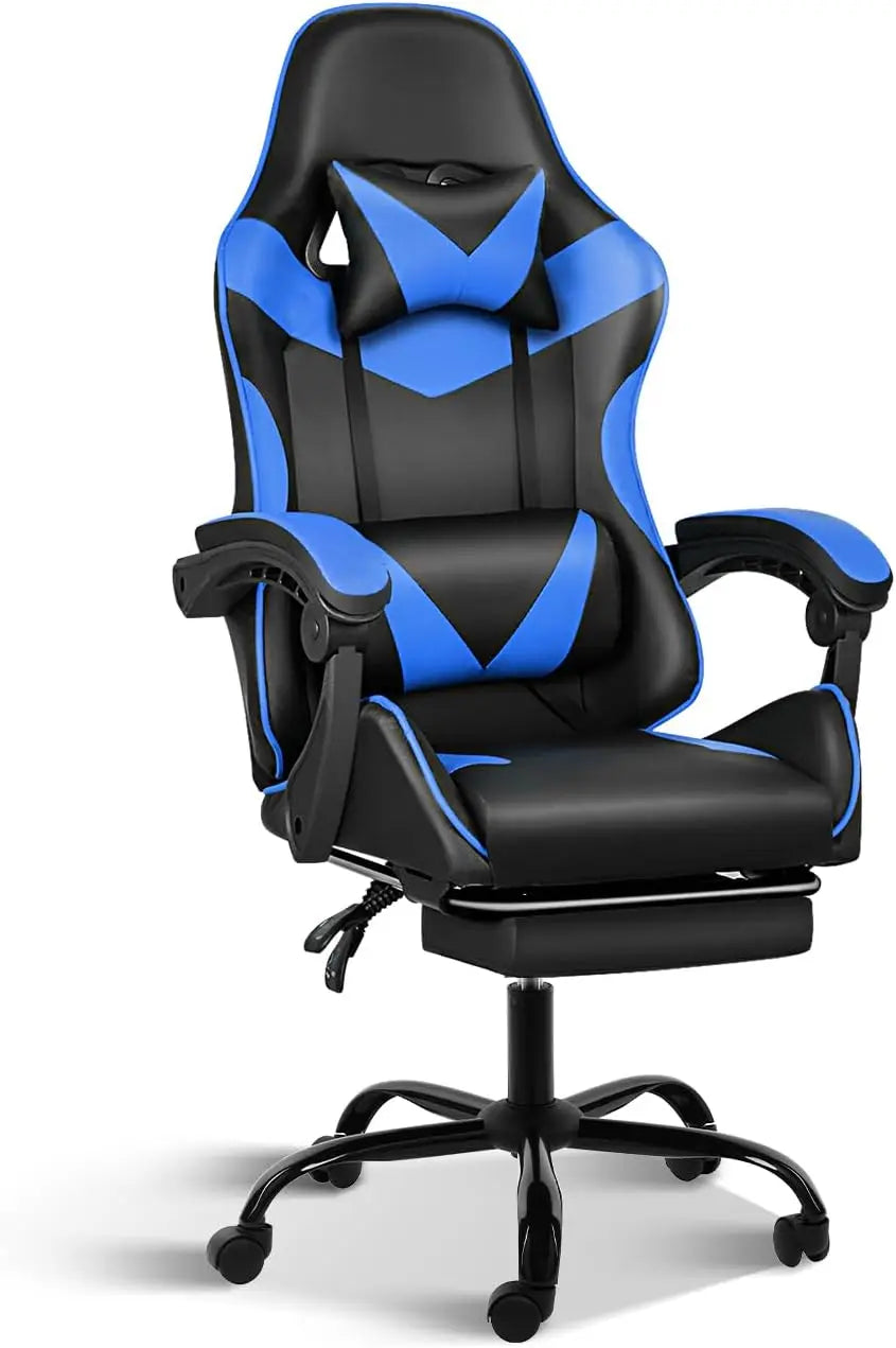 Gaming Chair, Backrest and Seat Height Adjustable Swivel Recliner Racing Office Computer Ergonomic Video Game Chair