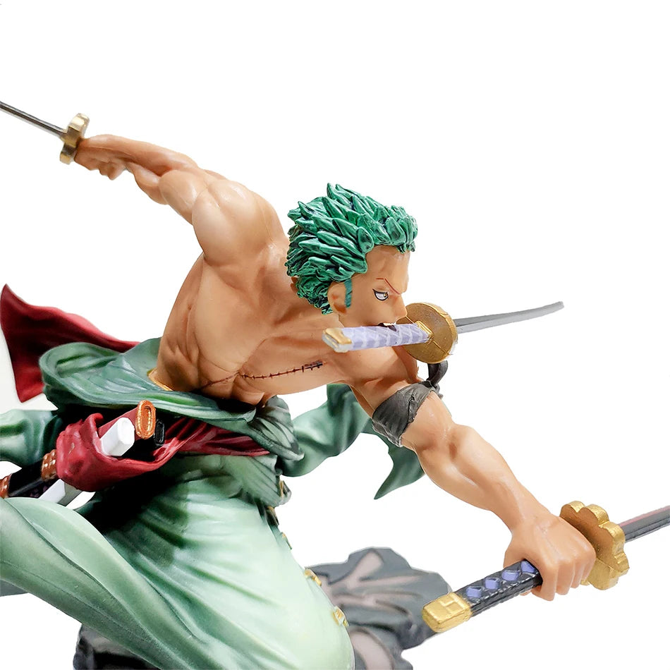 10CM One Piece Luffy Figure Roronoa Zoro Three-Blade Sa-Maximum Manga Anime Statue PVC Action Collection Model Toys For Children