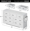 7 Drawers Dresser Wooden Storage Dressers Chests of Drawers for Bedroom Home