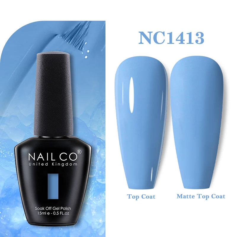 NAILCO 15ml Nail Gel Polish Vernis Semi Permanent UV Varnish Nails Art Manicure Design TOP BASE Hybrid Nail Supplies Nail Glue