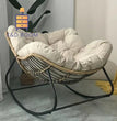 X&D Human Bird Nest Rattan Weaving Rocking Chair Leisure Sofa Home Balcony Single Lazy Sofa Rocking Chair Rattan Chair Can Sleep