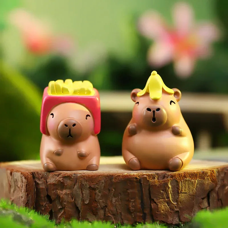 12pcs New Capybara Blind Box Simulation Mini Capibara Action Figures Doll Children Birthday Christmas Gift