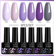 LILYCUTE 6Pcs/Set Gel Nail Polish Popular Colors In Autumn Semi Permanent Soak Off UV LED Nail Art Gels Nail Gel Polish