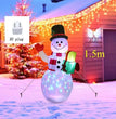 1.2M Christmas Decoration Crutch Santa Claus Inflatable Toy with LED Lights Outdoor Inflatable Model Ornament Party Garden Decor