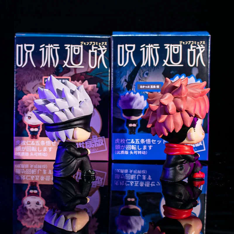 10cm Q Version Anime Figure Toys Anime Jujutsu Kaisen Figure Yuji Itadori Gojo Satori Collectible Model Action Figure Toys Gift