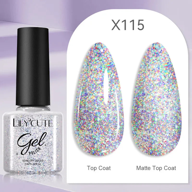 LILYCUTE 129 Colors 7ML Nail Gel Polish Nail Supplies Vernis Semi Permanent Nail Art Manicure Soak Off LED UV Gel Nail Varnishes