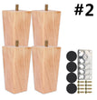 4Pcs 6/10/15cm Solid Wood Furniture Feets Sofa Cabinets Legs Square Bed Table Chair Replacement Feet Home Furniture Accessories