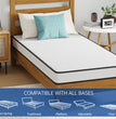 6 Inch Hybrid Mattress with Innerspring and Foam/Fiberglass Free/Medium Firm Spring Mattress/Twin Size Mattress in a Box/CertiPU