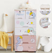 Dresser Storage Tall Dresser Organizer 5 Layers 6 Drawer Plastic Closet Rolling Parrot Cabinet  Clothes Organizer with Lock