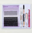 DIY Lash Extension Mix Styles Lash Clusters Individual with Bond&Seal Remover Tweezers Lash Brush for Self Application Makeup