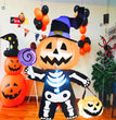 1.8M/6FT Halloween Inflatable Toy Giant Pumpkin Skull Ghost Outdoor Yard Garden Decoration Horror Inflated Model with LED Lights