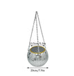 1PC Disco Ball Creative Round Flowerpot Hanging Basket Plastic Glass Mirror Plant Planting Pot Succulent Slivery