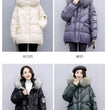 2024 Winter New Warm Down Cotton Jacket With Large Fur collar Hooded Coat Loose Women Thicken Parker Puffer Overcoat Casual wear