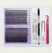 DIY Lash Extension Mix Styles Lash Clusters Individual with Bond&Seal Remover Tweezers Lash Brush for Self Application Makeup