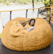 No Stuffed Gray Bean Bag Chair Giant Beanbag Pouf Sofa Bed Puff Futon Room Seat Tatami Relax Lounge Furniture Only Bag Case